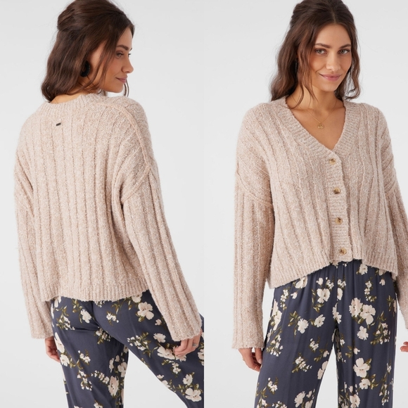 O'Neill Ferris Button-Front Sweater Cardigan, size S - Picture 1 of 7